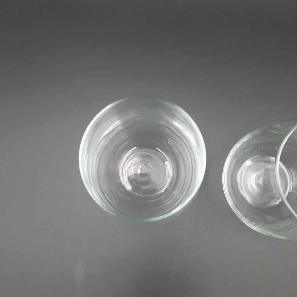 Set of 2 Clear‎ Stemless Wine Glass Tumblers 4.5